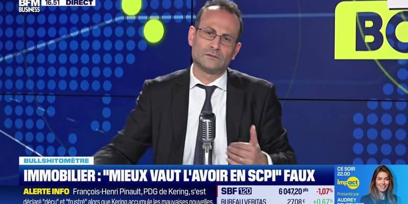 Bullshitomètre : "L'immobilier en bourse, + risqué que les SCPI !" - FAUX répond Bertrand Puiffe - 25/04