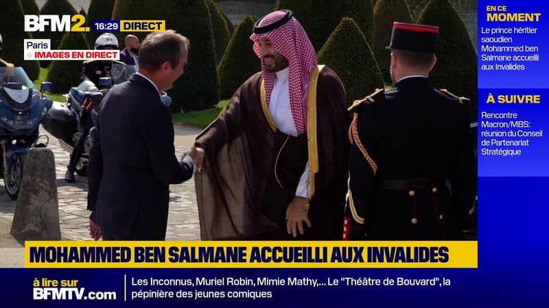 Mohammed ben Salmane accueilli par le Premier ministre Sébastien Lecornu aux Invalides à Paris