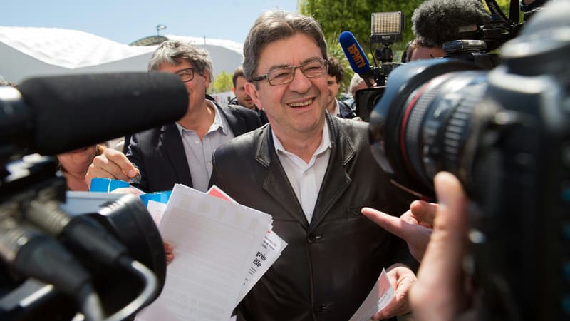 Jean-Luc Mélenchon au congrès de la CGT le 18 avril