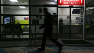 Entrée des urgences de l'hôpital de Mulhouse, le 16 janvier 2023