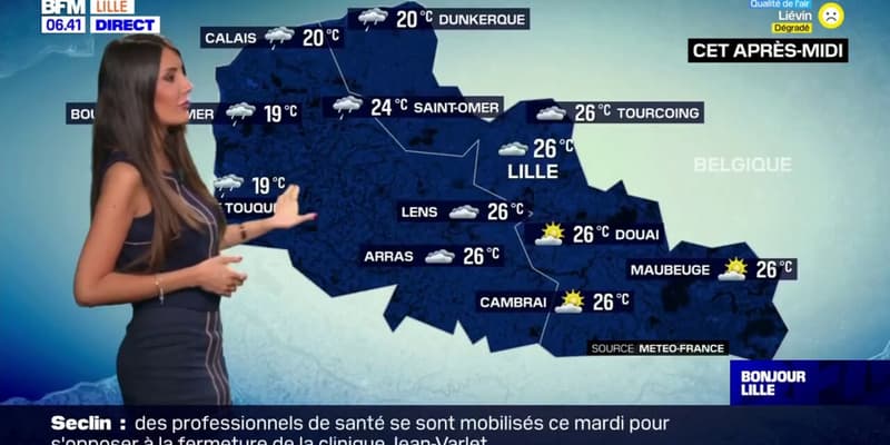 Météo Nord-Pas-de-Calais: la chaleur résiste mais les nuages arrivent ce mercredi, jusqu'à 26°C attendus à Lille