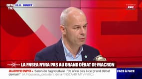 Salon de l'agriculture: "Non je n'irai pas à ce grand débat" assure Arnaud Rousseau