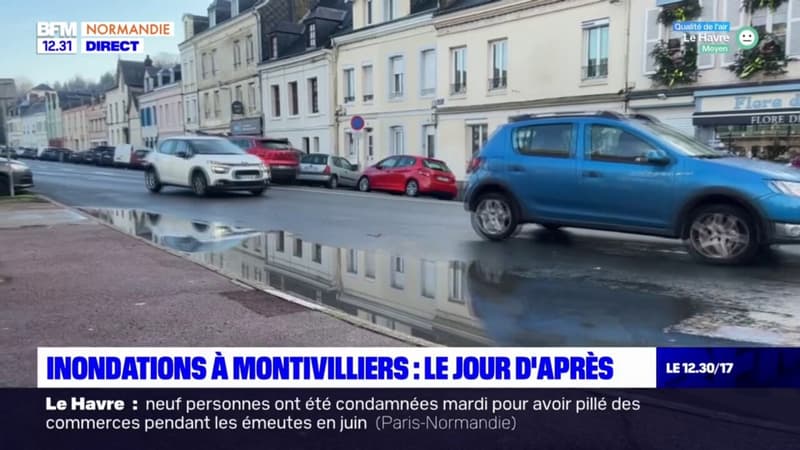 Les habitants de Montivilliers constatent les dégâts après les inondations