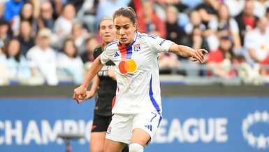 Amel Majri avec le maillot d'OL Lyonnes le 27 avril 2025