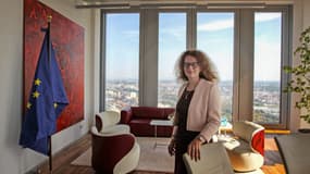 Isabel Schnabel, membre du directoire de la Banque centrale européenne (BCE), est photographiée au siège de la BCE à Francfort-sur-le-Main, dans l'ouest de l'Allemagne, le 14 septembre 2020.