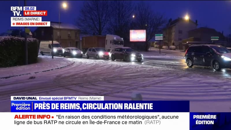 Les transports en commun de la ville de Reims ne circulent pas à cause de la neige