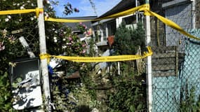 Le jardin de la maison abandonnée où a été retrouvé le corps de Tom, 9 ans, le 29 mai 2018 au Hérie-la-Viéville. 