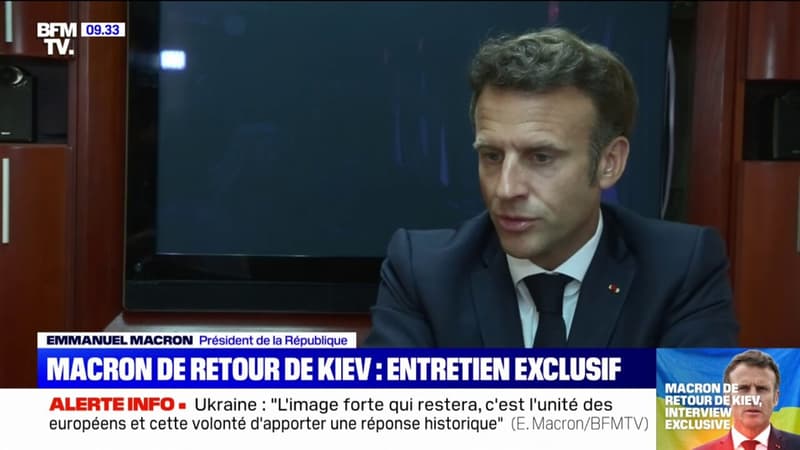 Emmanuel Macron sur la guerre en Ukraine: 