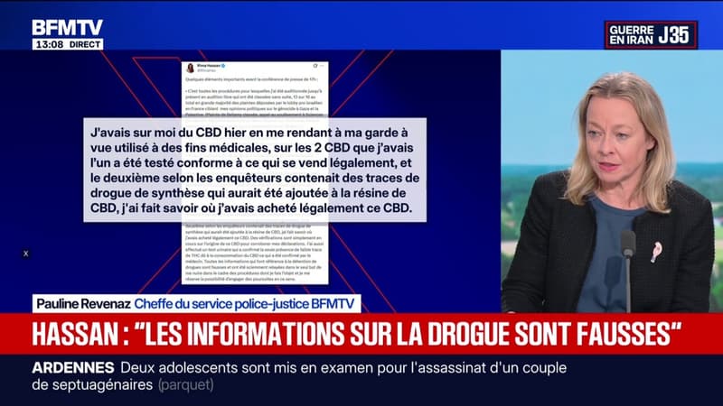 Rima Hassan confirme avoir "effectué un test urinaire", de "faibles traces de THC" détectées