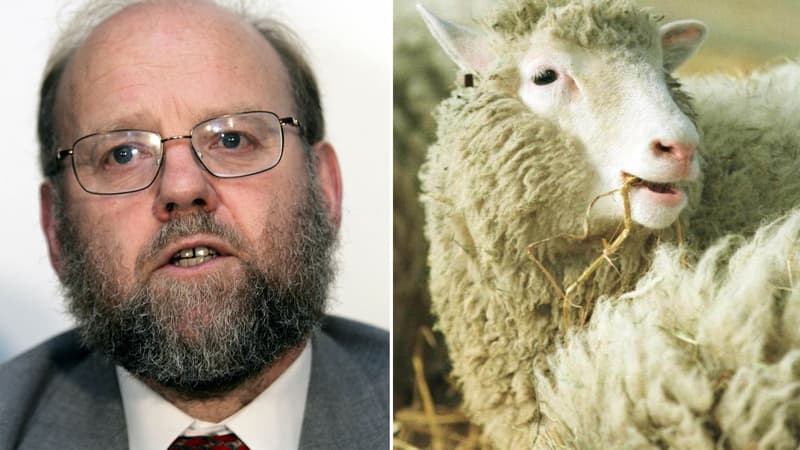 Ian Wilmut du Roslin Institute d'Édimbourg, le scientifique qui a créé la brebis Dolly, le premier mammifère cloné au monde