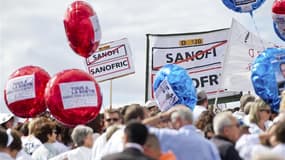 Manifestation de salariés de Sanofi à Toulouse, le mois dernier. Selon le ministre du Redressement productif Arnaud Montebourg, Sanofi a décidé de retirer le site de Toulouse de son plan de restructuration. L'intersyndicale du groupe pharmaceutique a tout