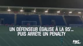 Un défenseur égalise à la 95'... puis arrête un penalty