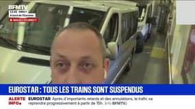 "Nous n'avons rien à boire, rien à manger, et aucune information", déplore un passager bloqué dans l'Eurostar 