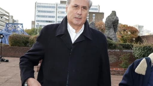 Georges Tron, arrivant au tribunal de Bobigny le 23 octobre 2018
