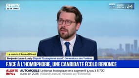 "L'homophobie n'a sa place nulle part": Benjamin Lucas-Lundy réagit au retrait d'une candidate écologiste à la mairie de Saint-Ouen qui dénonce des attaques homophobes dans son camp