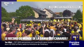 Le village de Roussennac bat le record du monde de la plus grande "Danse des canards" avec 1.500 personnes