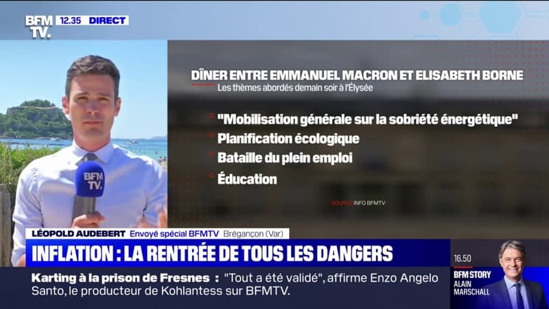 Emmanuel Macron et Élisabeth Borne dîneront ensemble demain soir à l'Élysée afin d'évoquer les grands dossiers de la rentrée