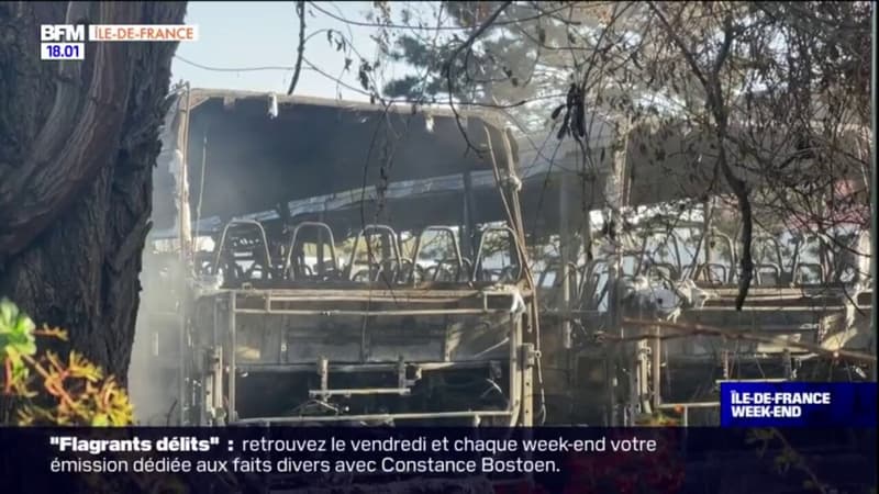 Aubervilliers: un dépôt de bus prend feu 