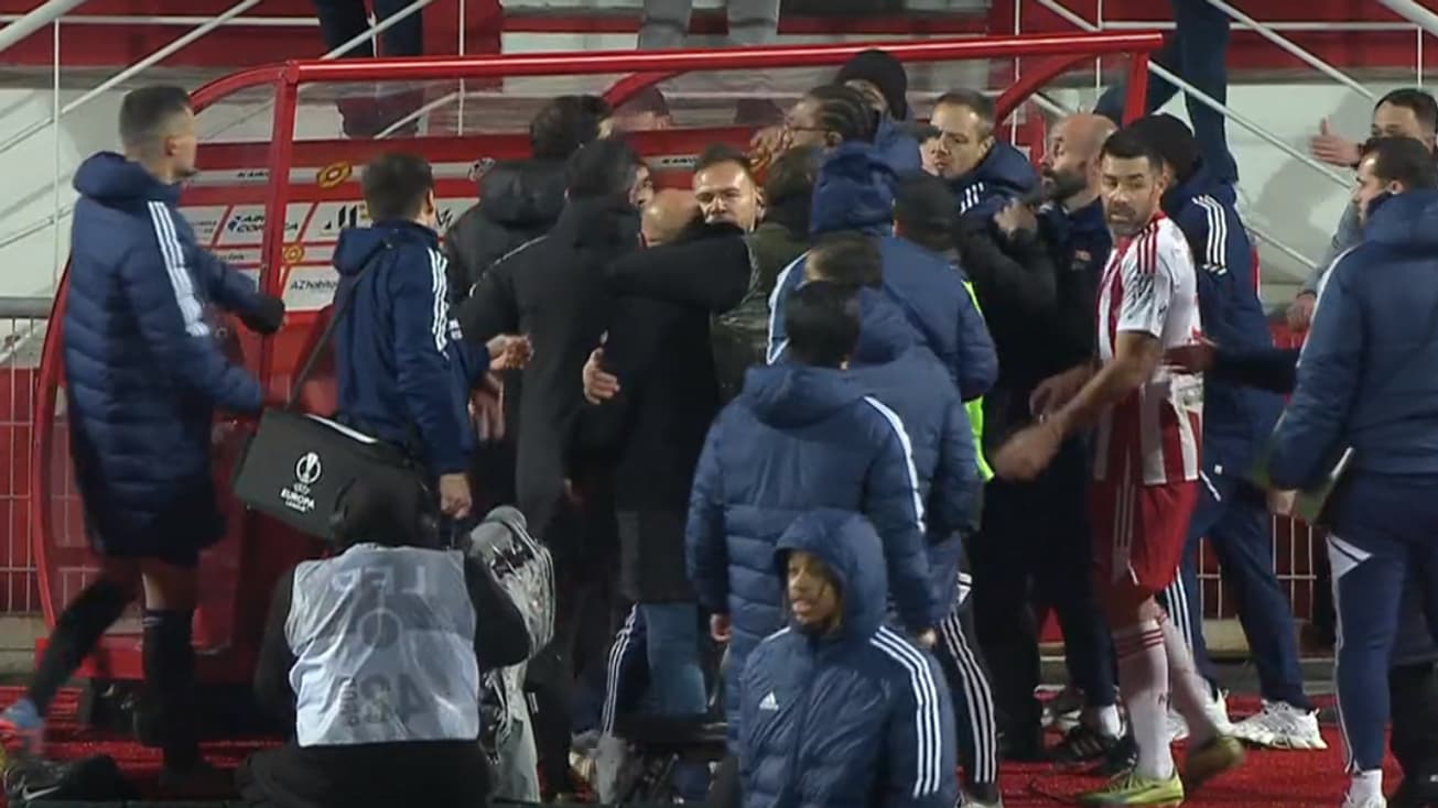 Bagarre entre les staffs d'Ajaccio et de Lyon, 29 janvier 2023