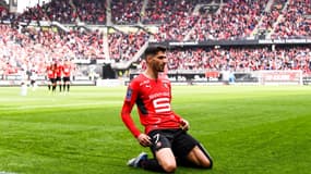 Terrier après son but contre Lorient.