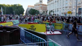 Des manifestants pro-Palestine sur la Vuelta le 14 septembre 2025