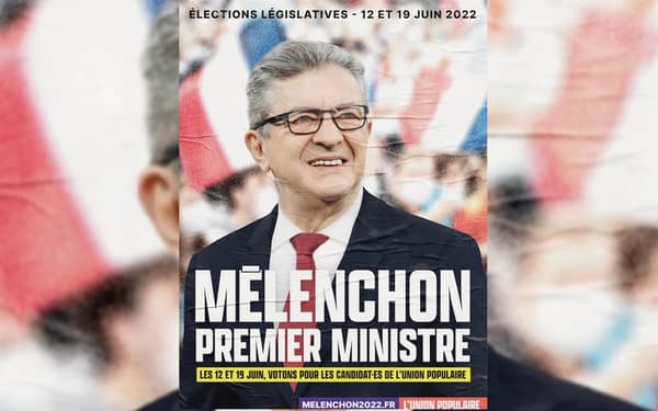 L'affiche de La France insoumise pour les élections législatives des 12 et 19 juin 2022.