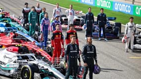 Les pilotes de F1 pour la saison 2022, à Bahreïn le 10 mars 2022
