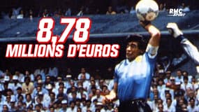 Vente aux enchères : "La main de dieu", le maillot de Maradona explose le record