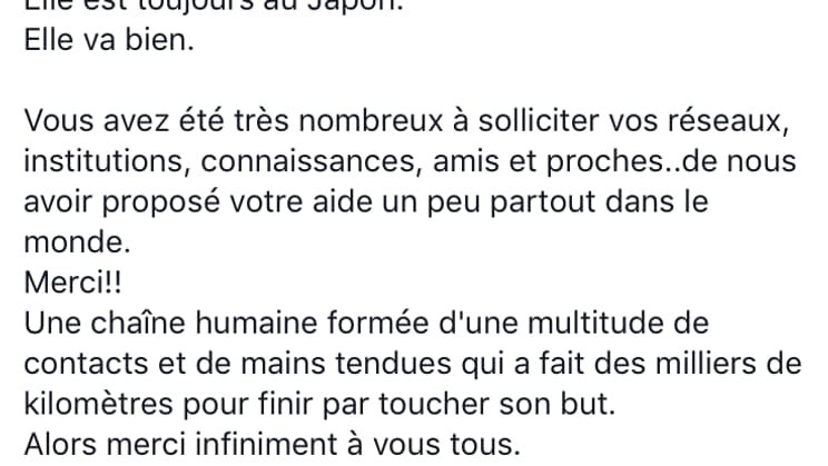 La famille de la jeune Normande a désormais retrouvé sa trace La famille de la jeune Normande a désormais retrouvé sa trace