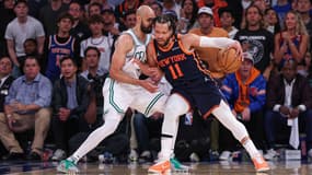Jalen Brunson lors du match New York-Boston (121-113, play-offs NBA), le 12 mai 2025