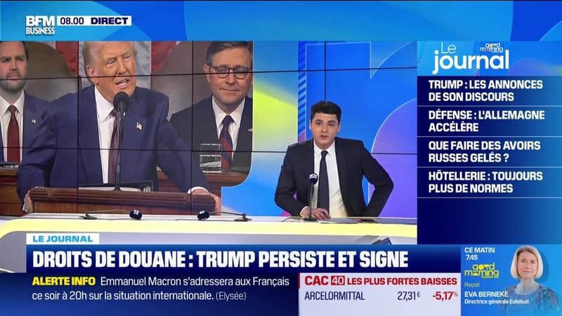 Droits de douane : Trump persiste et signe