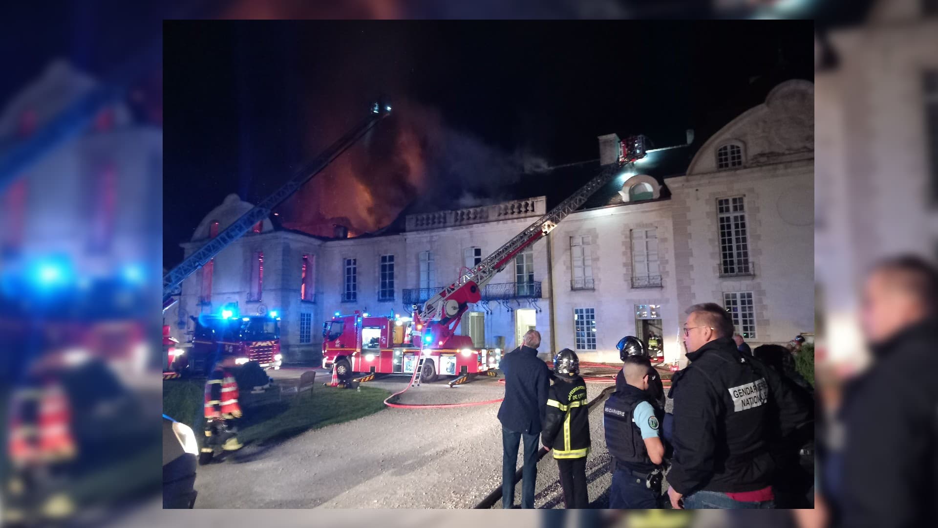 LE CHÂTEAU DE MÉDAVY RAVAGÉ PAR UN IMPORTANT INCENDIE, 90 POMPIERS MOBILISÉS