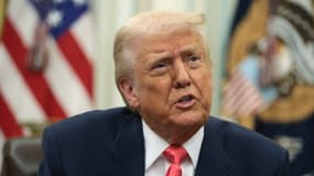 Donald Trump dans le Bureau ovale à la Maison Blanche le 6 mars 2025