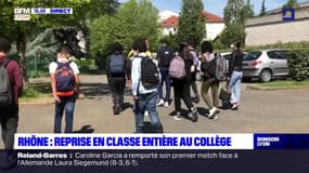 Rhône: reprise des cours en classe entière au collège