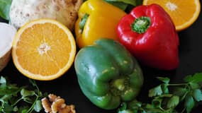Des fruits et légumes (illustration)