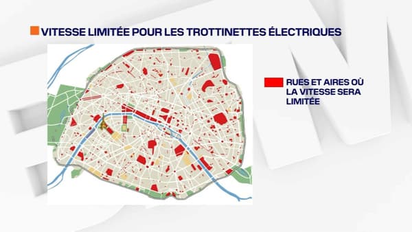 La carte des 700 zones concernées à Paris par la limitation de la vitesse à 10km/h.