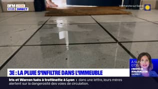 Lyon: la pluie s'infiltre dans l'immeuble, les habitants excédés