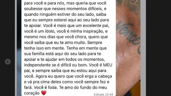 Neymar poste le message de son fils après la défaite 6-0 de Santos Neymar poste le message de son fils après la défaite 6-0 de Santos