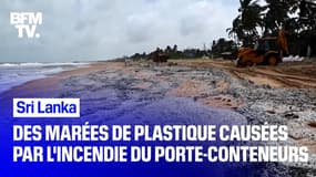  Au Sri Lanka, un navire en feu provoque des marées de plastique sur les plages et menace la biodiversité