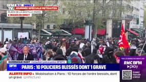 Réforme des retraites: 10 policiers blessés à Paris dont un grave