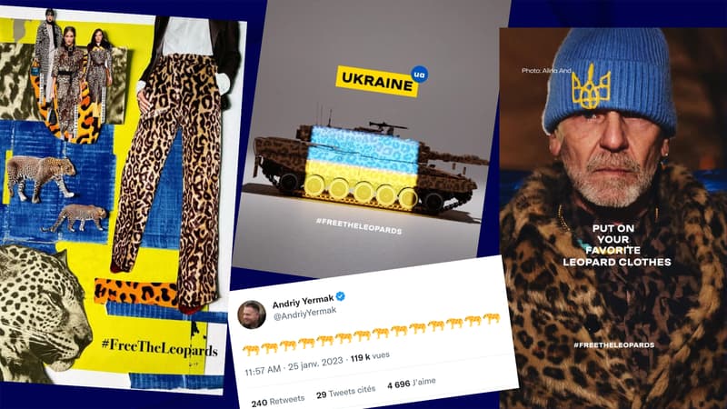 Livraison de chars allemands: en Ukraine, le motif léopard a envahi les réseaux sociaux