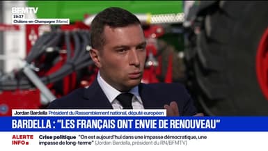Crise politique: "Nous pouvons gagner la prochaine élection présidentielle", estime Jordan Bardella, président du RN
