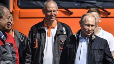 Vladimir Poutine inaugure le pont entre la Crimée et la Russie le 15 mai 2018.