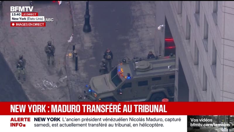 Capture de Nicolás Maduro: le président vénézuélien arrive au tribunal de New York