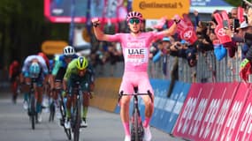 Tadej Pogacar (UAE Team Emirates), vainqueur de la 8e étape du Giro, le 11 mai 2024.