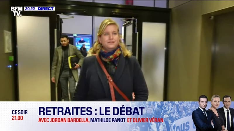 Retraites, le débat: Mathilde Panot arrive dans les locaux de BFMTV