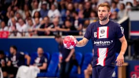 Luc Steins avec le PSG Handball, 2 juin 2023