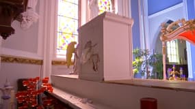 Des dégradations dans une église de Gravelines (Nord), le 25 septembre 2024. 