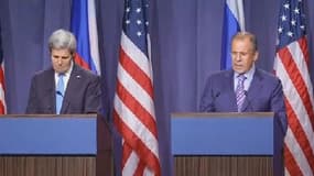 John Kerry et Sergueï Lavrov à Genève, ce jeudi.