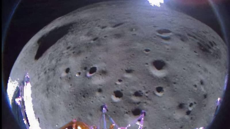 Les premières images du sud de la Lune envoyées par la sonde américaine Odysseus